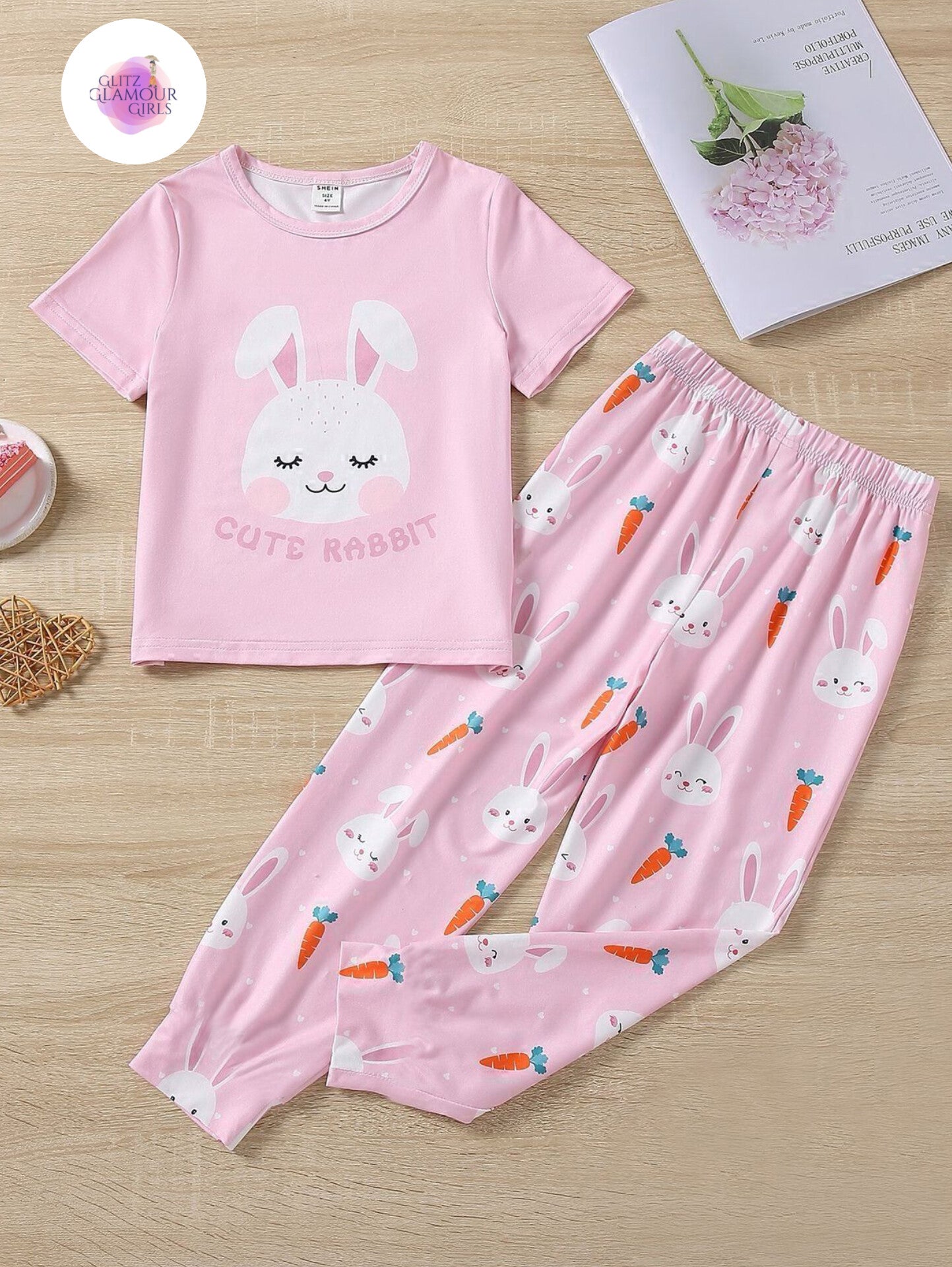 Pink Bunny Night Wear For Kids