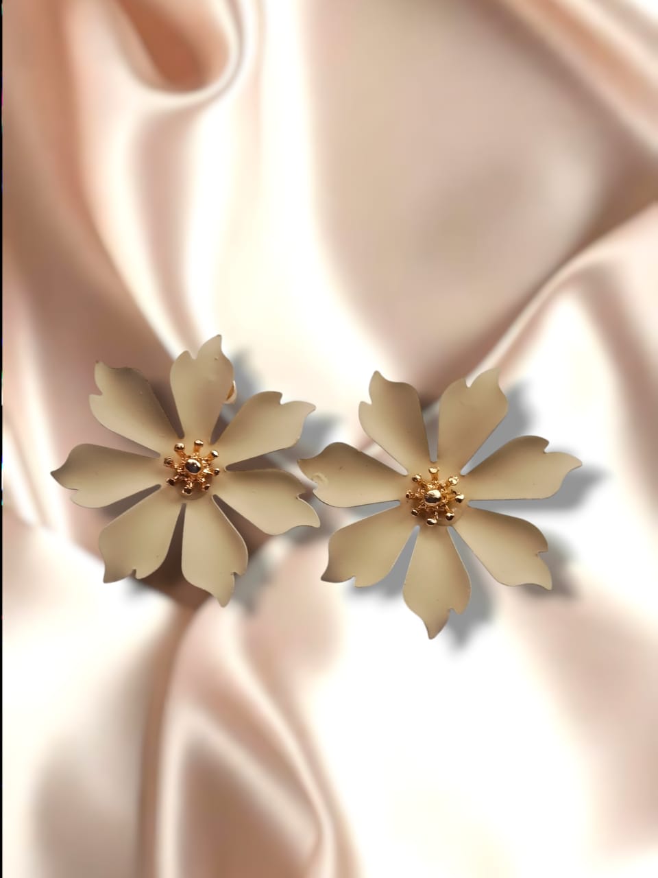 3 Pairs Of Coffee Flower Earrings