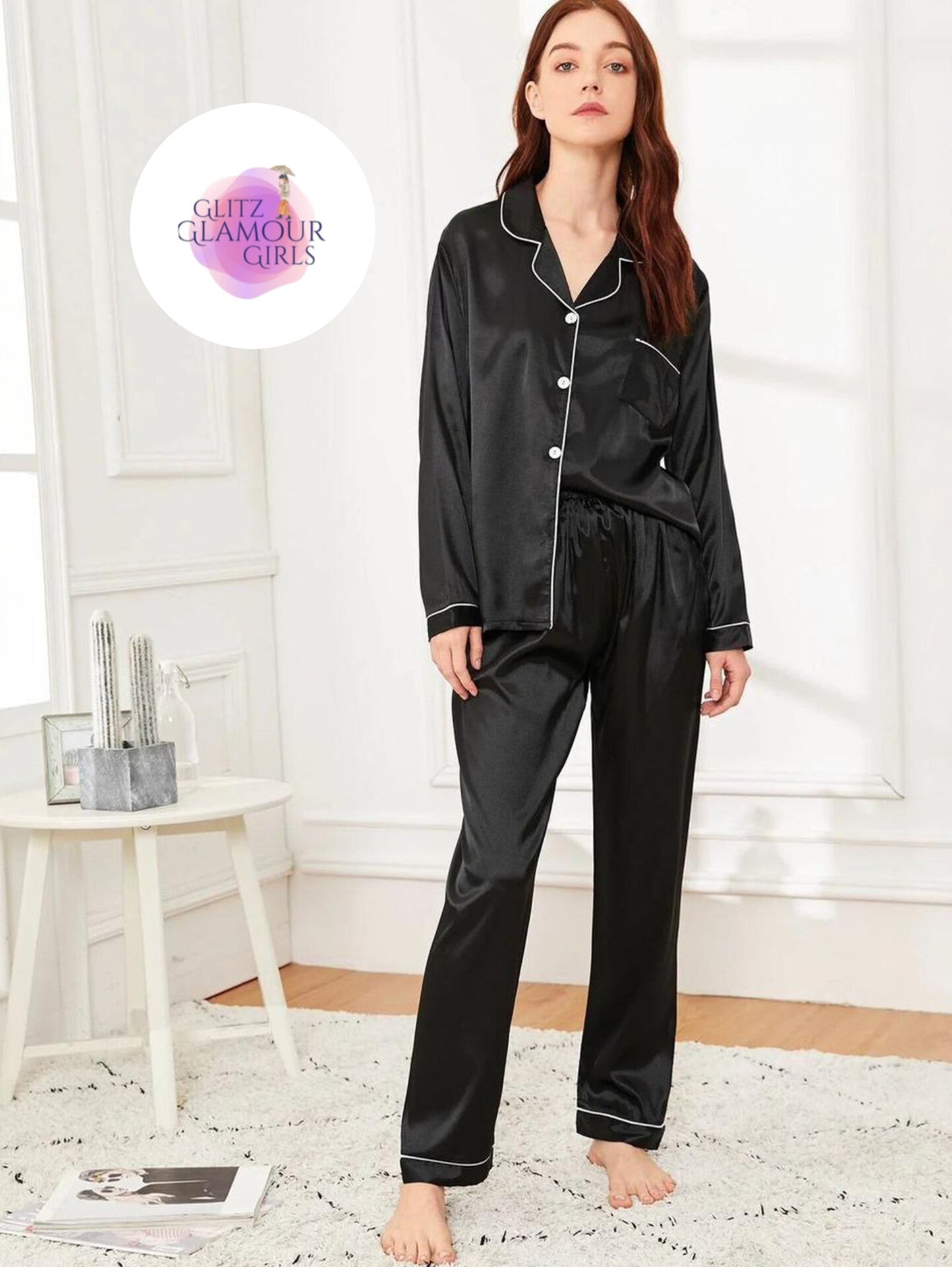 Black Silk PJ's