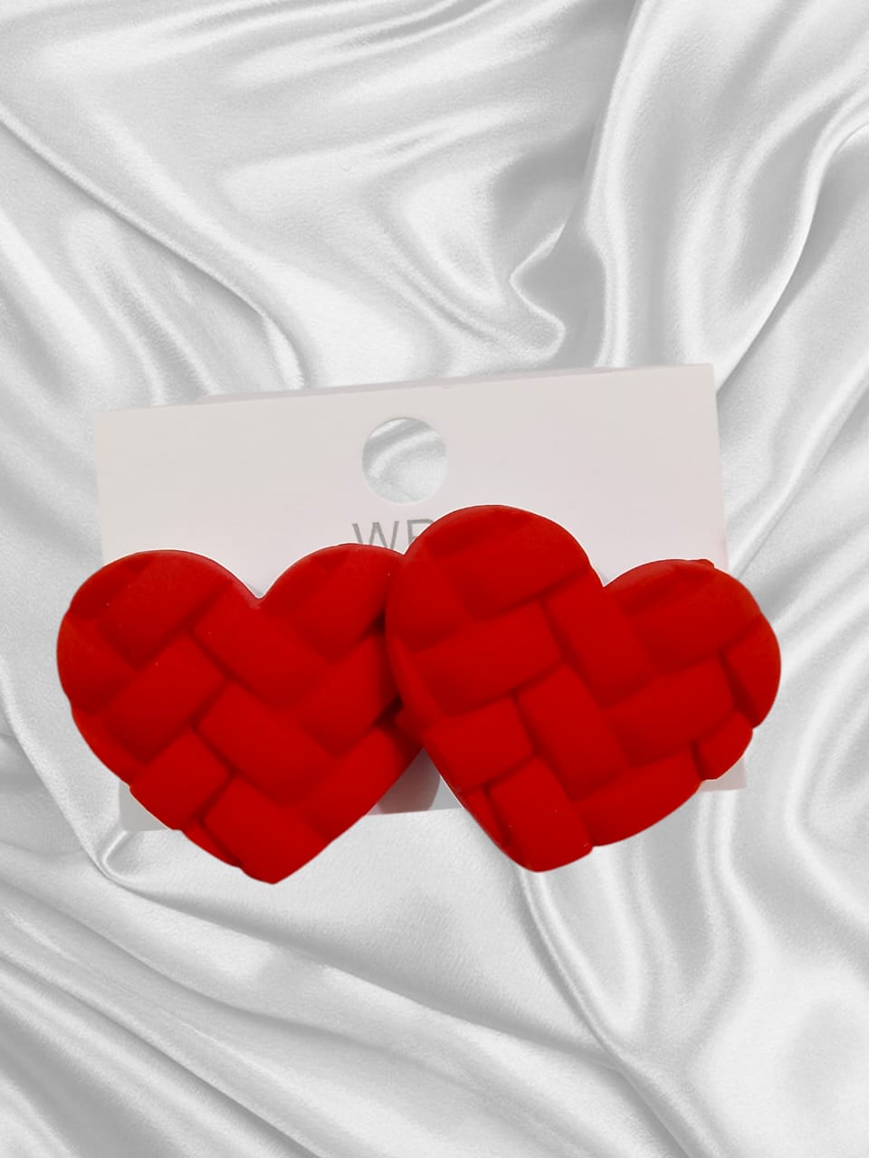 Embossed Heart Earrings